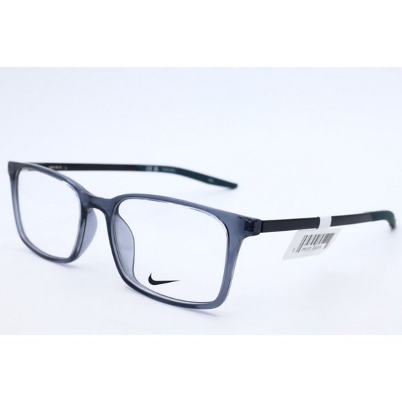 New Authentic Nike 7282 412 Rectangle Thunder Blue Eyeglasses Demo Lenses 52mm